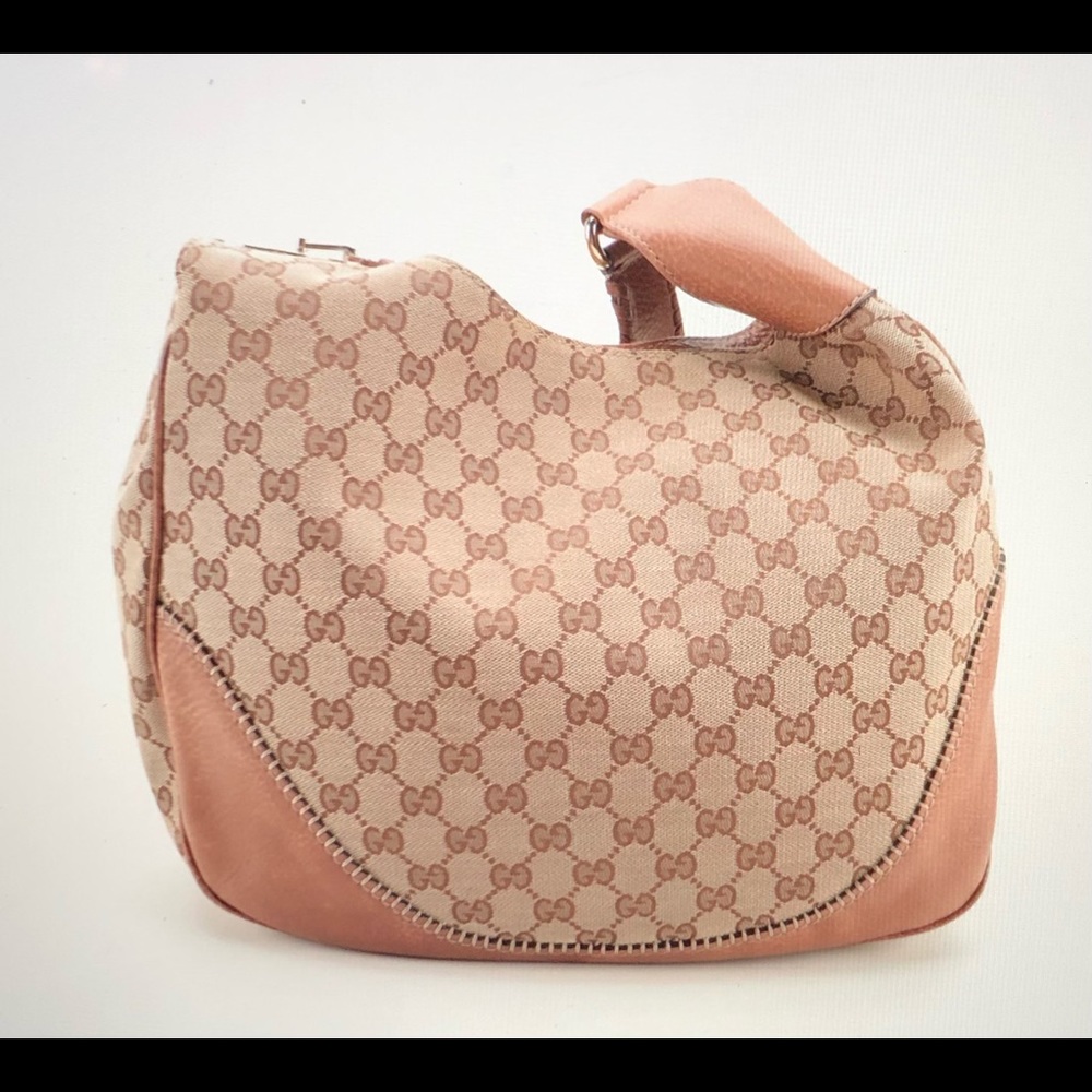 Item #0356 Gucci Charlotte GG Canvas & Leather Hobo Bag Made in Italy - Picture 4 of 7